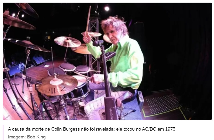 Colin Burgess, primeiro baterista do AC/DC, morre aos 77 anos