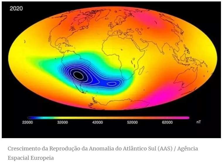 Anomalia magnética no Brasil chama atenção da NASA