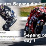RESULTADO dia 1 SEPANG TEST