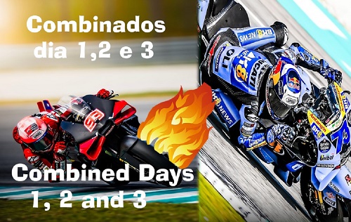 Teste Sepang – Resultados COMBINADOS DIA 1, 2 e 3