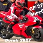 DUCATI GP27 na PISTA com apoio PIRELLI