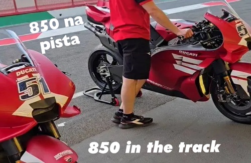 DUCATI testa a GP27 de 850 em MUGELLO