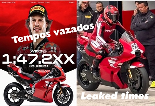 VAZARAM os TEMPOS da DUCATI GP27 850cc em MUGELLO com BULEGA