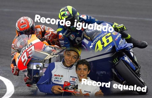 Marc MARQUEZ iguala ROSSI em mais um RECORDE